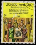 Sellos del Mundo : Asia : Laos : 60 éme ANNIVERSAIRE DE LA FONDATION DE LA SOCIETE MONDIALE DÉCHECS.