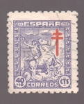 Stamps Europe - Spain -  Pro- tuberculosos- Cruz de Lorena