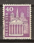 Stamps Switzerland -   Catedral de San Pedro, Ginebra.