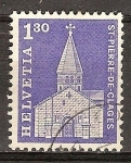 Stamps Switzerland -  Iglesia de ST Pierre de Clages.