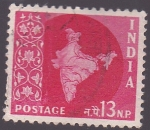 Stamps India -  mapa