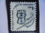 Sellos de America - Estados Unidos -  The Ability to Write-A Root of Democracy.