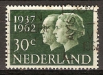 Stamps Netherlands -  Bodas de plata. La reina Juliana y el príncipe Bernhard.