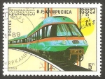 Sellos del Mundo : Asia : Cambodia : Kampuchea - 866 - Tren nacional 