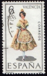 Stamps Spain -  1971 Trajes tipicos Españoles. Valencia- Edifil:2014