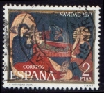 Stamps Spain -  1971 Navidad. Fragmento del altar de Aviá - Edifil:2062