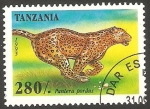 Sellos de Africa - Tanzania -  1918 - animal salvaje, pantera pordus