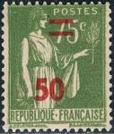 Sellos de Europa - Francia -  TIPO PAZ 1940-41 SOBRECARGADO. Y&T Nº 480