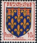 Stamps France -  ESCUDOS DE PROVINCIAS 1951. ARTOIS. Y&T Nº 901