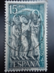 Stamps Spain -  Ed: Monasterio Santo Domingo de Selos- Detalle bojo relieve del Claustro