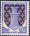 Sellos de Europa - Francia -  ESCUDOS DE PROVINCIAS 1962-65. NIORT. Y&T Nº 1351A