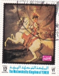 Stamps Yemen -  Caballo rampante y  jinete