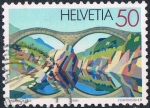 Sellos del Mundo : Europa : Suiza : PUENTE DE PIEDRA CERCA DE LAVERTEZZA (TESSIN). Y&T Nº 1378