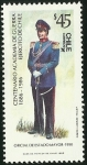 Stamps Chile -  CENTENARIO ACADEMIA DE GUERRA - OFICIAL DEL ESTADO MAYOR 1950