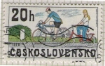 Stamps Czechoslovakia -  130 Ciclistas