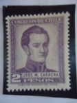 Stamps Chile -  Militar:José Miguel Carrera Verdugo 1785-1821.(Pres. de la junta provicional de Gobierno 1811 al 181