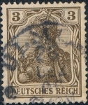 Sellos de Europa - Alemania -  ALEGORÍA DE GERMANIA 1905-11. LEYENDA DEUTCHES REICH. FILIGRANA LOSANGES. Y&T Nº 82