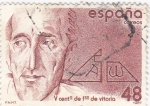 Stamps Spain -  V Centenario de Fco. de Vitoria   (P)