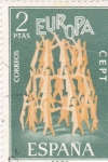 Stamps Spain -  EUROPA CEPT     (P)