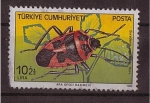 Stamps Turkey -  serie- Insectos