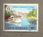 Stamps Romania -  Navegación europea por el Danubio