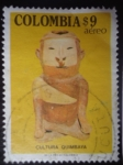 Stamps America - Colombia -  Cultura Quimbaya - Hombre sentado