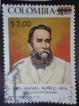 Stamps Colombia -  1825- Dr. Rafael Nuñez -1975- Sesquicentenario