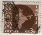 Stamps India -  75 Mapa