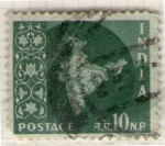 Stamps India -  80 Mapa