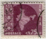 Stamps India -  85 Mapa