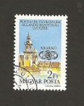 Stamps Hungary -  Vista de Cracovia