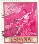 Stamps Spain -  PINTURA- San Juan Bautista   - (J.Ribera  