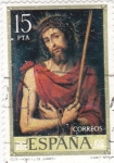 Stamps Spain -  PINTURA- Ecce-Homo   - (Juan de Juanes) (R)