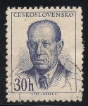 Stamps Czechoslovakia -  Presidente Antonín Zapotocky