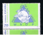 Stamps Spain -  Edifil  3589  Día del Sello.  Logotipo de la Asociación Mundial para el Desarrollo de la Filatelia. 