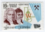 Stamps Spain -  Descubrimiento del Wolframio