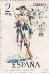 Sellos de Europa - Espa�a -  Fusilero del Regimiento de Asturias 1789-UNIFORMES MILITARES   (S)