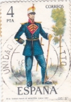 Sellos de Europa - Espaa -  Tambor Mayor de Infantería de Línea 1861-UNIFORMES MILITARES   (S)