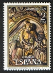 Sellos de Europa - Espa�a -  1945- Navidad 1969. Natividad del Señor, retablo de la Catedral de Gerona.