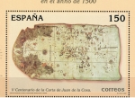 Sellos de Europa - Espa�a -  Edifil  3722  V Cente. de la Carta de Juan de la Cosa.  