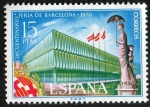 Stamps Spain -  1975- Cincuentenario de la Feria de Barcelona.Palacio del Cincuentenario.