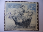 Stamps Spain -  Ed:1001-Homenaj a la Marina Española-Nao Santa María