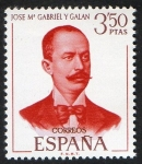 Stamps Spain -  1995-  Literatos españoles. José Mª Gabriel y Galan.