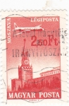 Stamps Hungary -  Avión sobrevolando- Moscú 