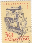 Stamps Hungary -  Avión sobrevolando- Sarospatak