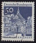 Stamps Germany -  1967-69 Edificios Históricos. Entrada al castillo de Ellwangen - Ybert:394