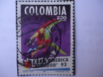 Stamps Colombia -  Copa América  - Ecuador 93 - (Composición:Diego Toro)