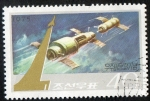 Stamps North Korea -  Space.  