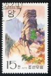 Stamps North Korea -  Diamond mountains. 