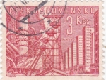 Stamps Czechoslovakia -  Panorámica de Kladno